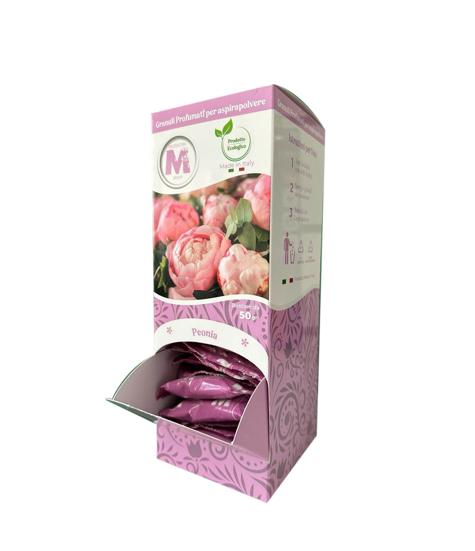 Featured image for “ESPOSITORE GRANULI PROFUMATI 25pz - PEONIA 50gr”